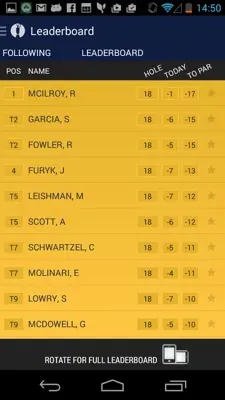 TheOpen android App screenshot 2